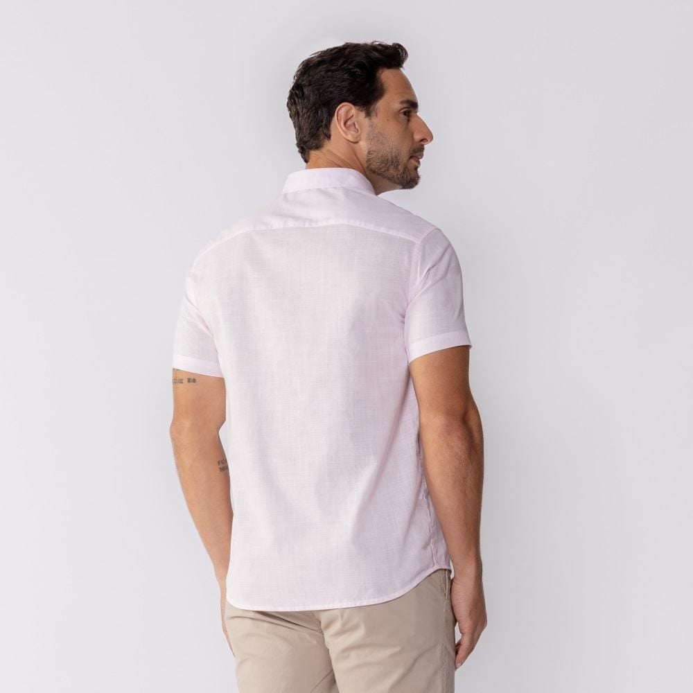 Camisa Social Masculina Manga Curta Marc Alain