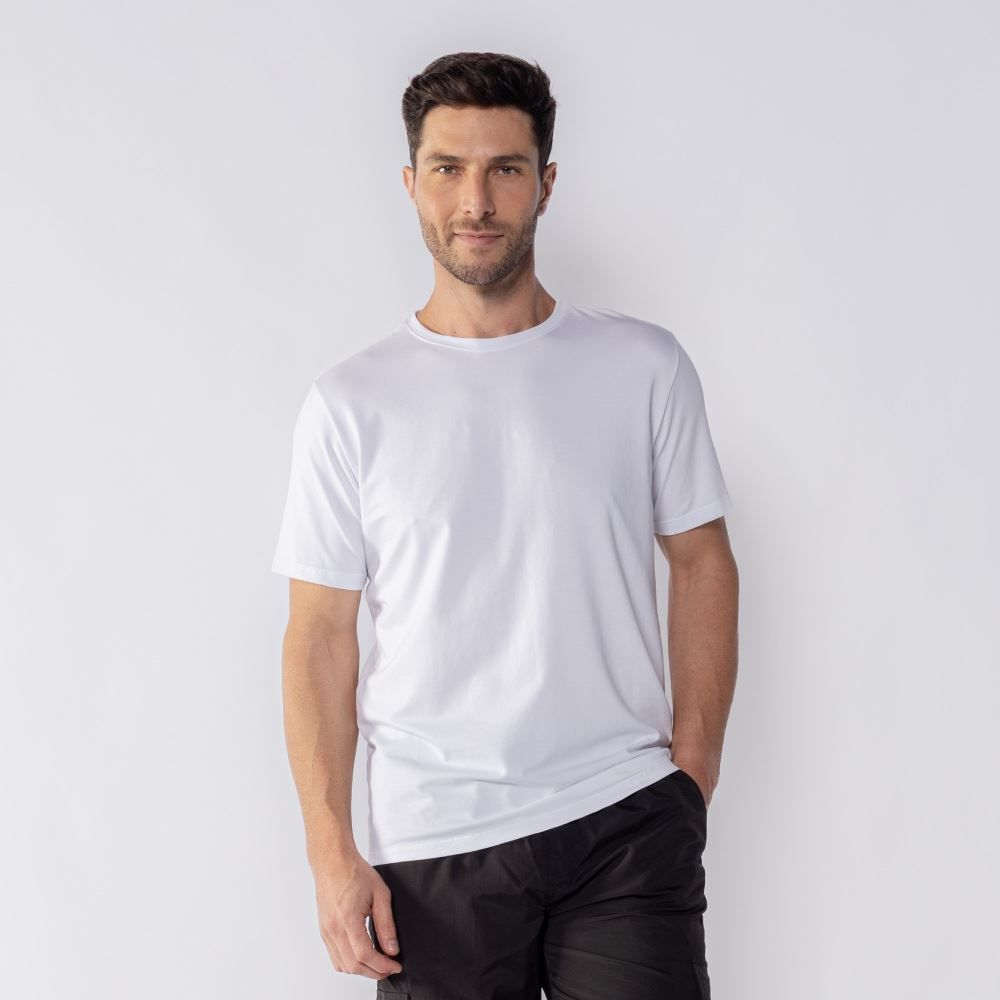Camiseta Básica Masculina De Algodão Peruano Marc Alain