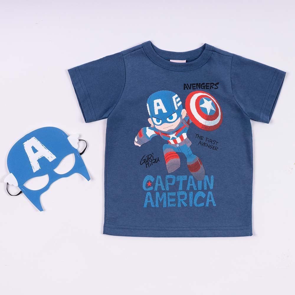 Camiseta Capitão América Infantil 1 a 3 Anos Marvel