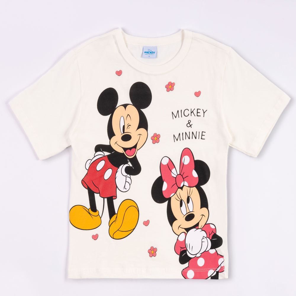 Camiseta Mickey Minnie Infantil 4 a 10 Anos Disney