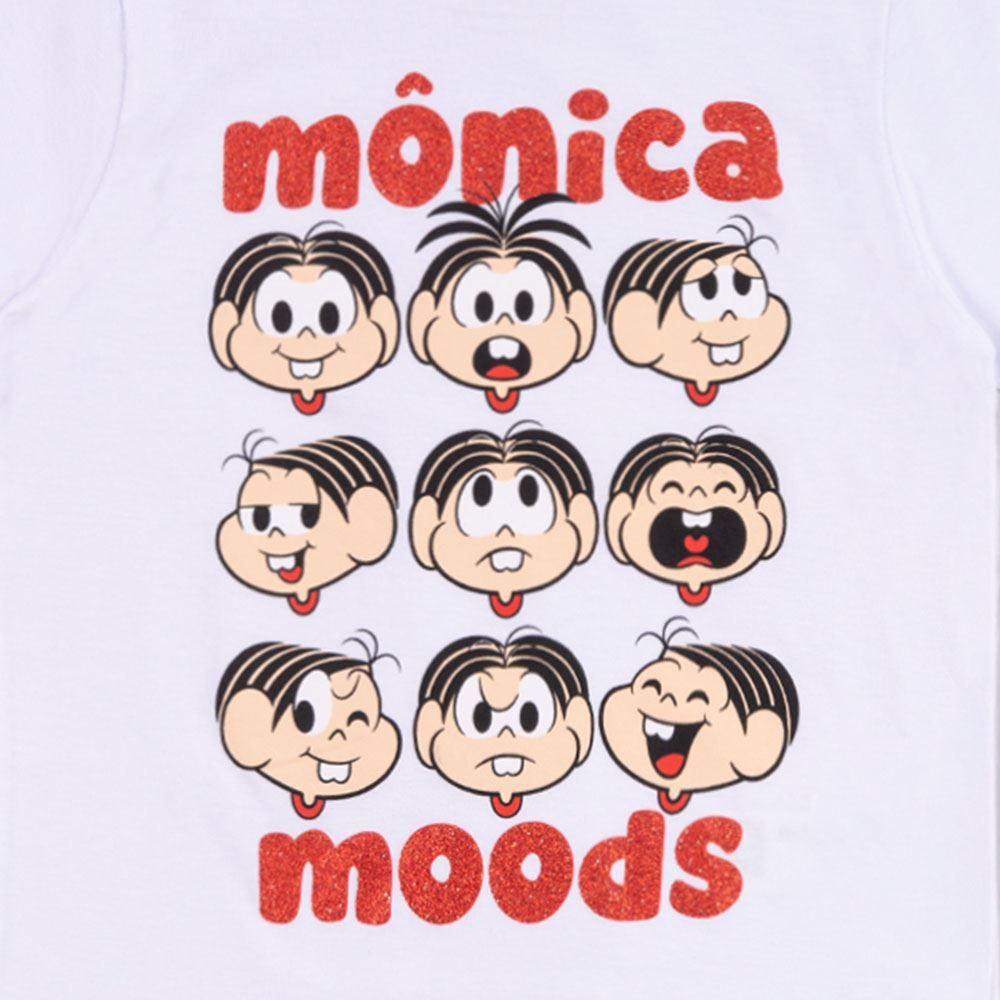Camiseta Mônica Moods Infantil 4 a 10 Anos Bandup