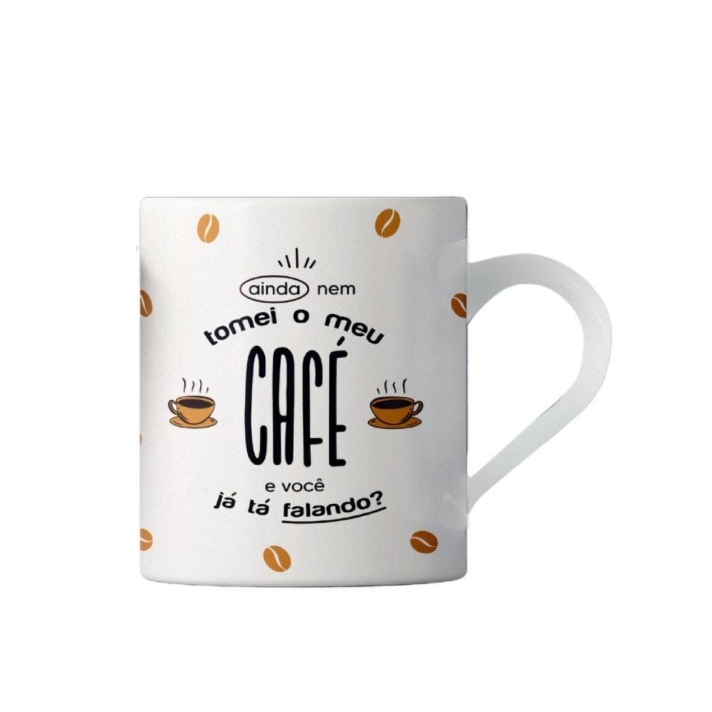 Caneca Bento Ainda Nem Tomei Café Lv Porcelanas - 300Ml