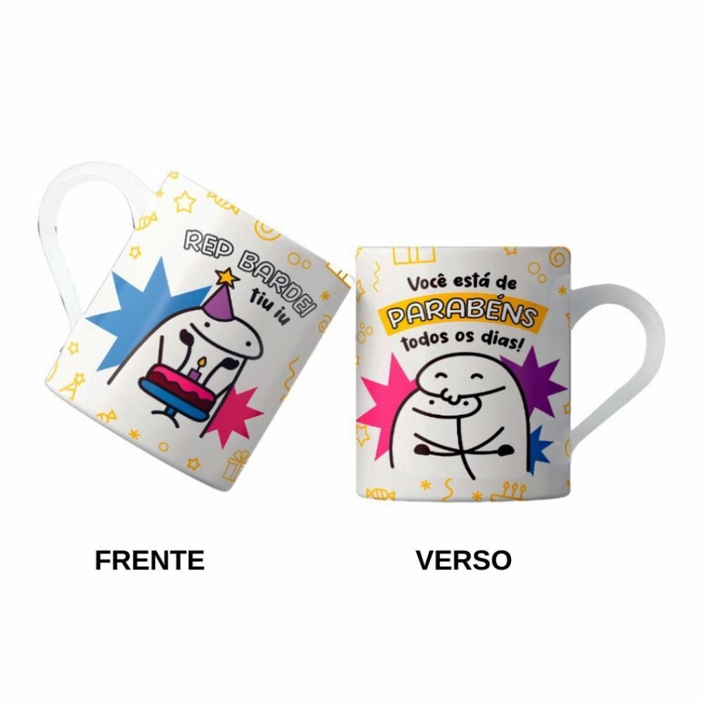 Caneca Bento Rep Bardei Lv Porcelanas - 300Ml