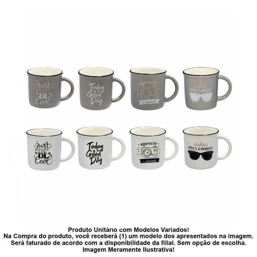 Caneca Cerâmica Decorada 220Ml Clink - Sortido
