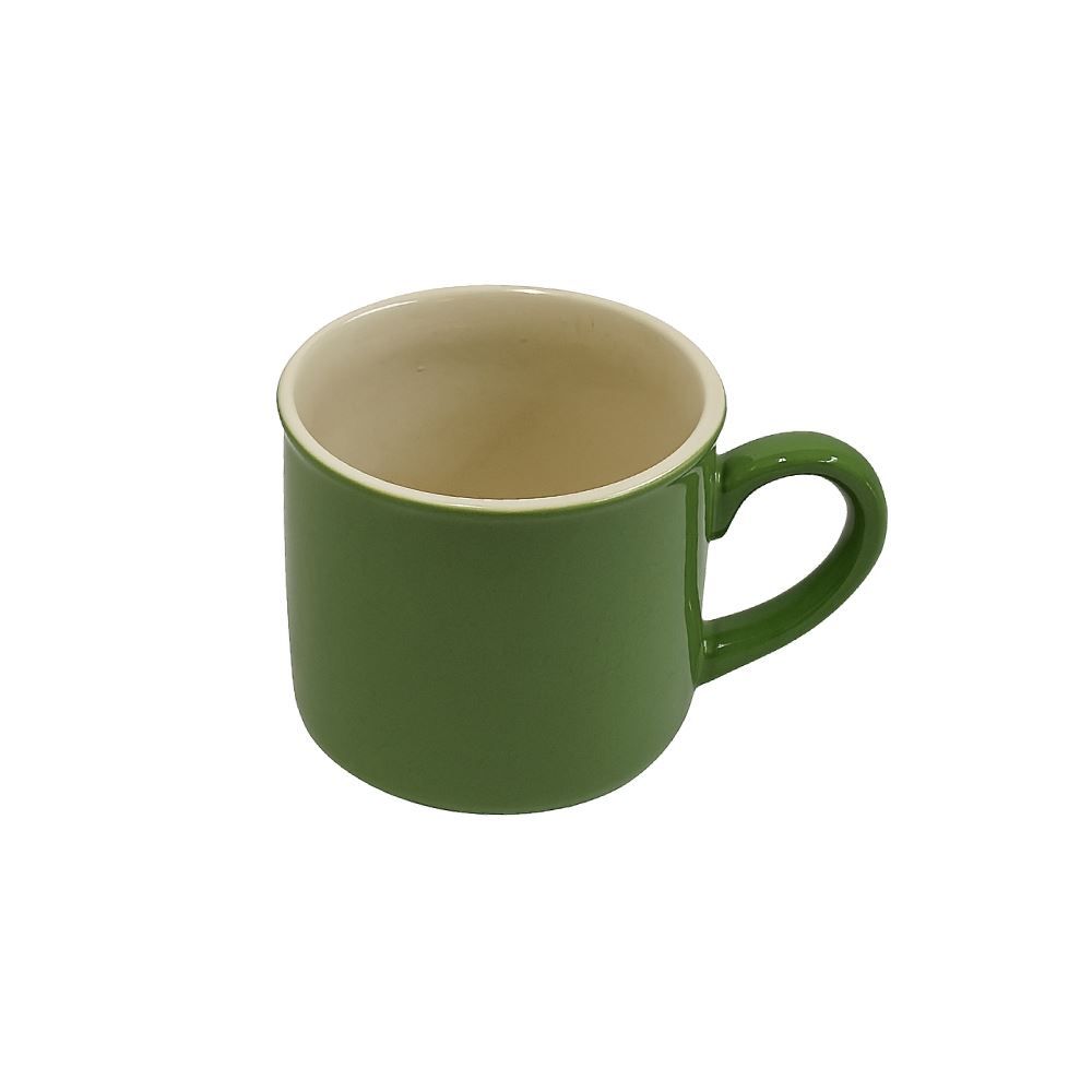 Caneca Cerâmica Dysnaty Oliva/Off White - 90ml