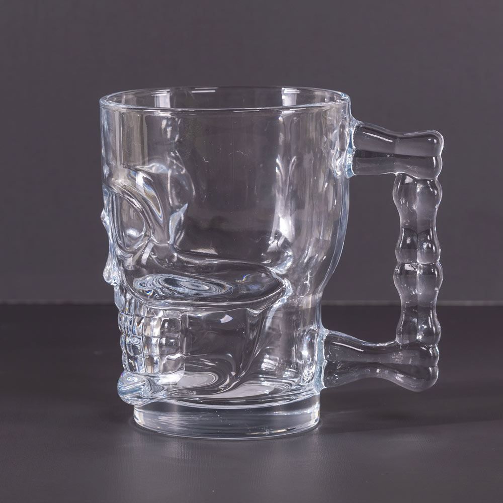 Caneca De Chopp Caveira 515Ml Solecasa - Vidro