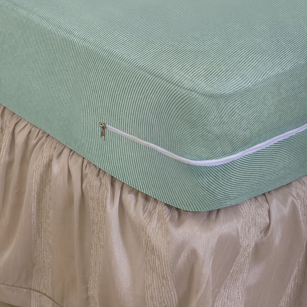 Capa Protetora Para Colchão Solteiro Com Zíper Solecasa - Verde