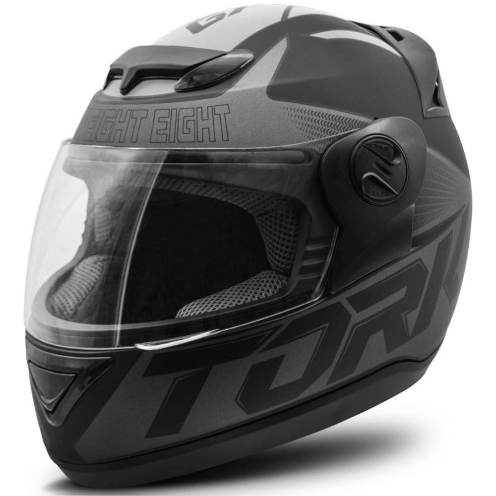 Capacete Liberty Evolution G7 Protork - PRETO/CINZA 56