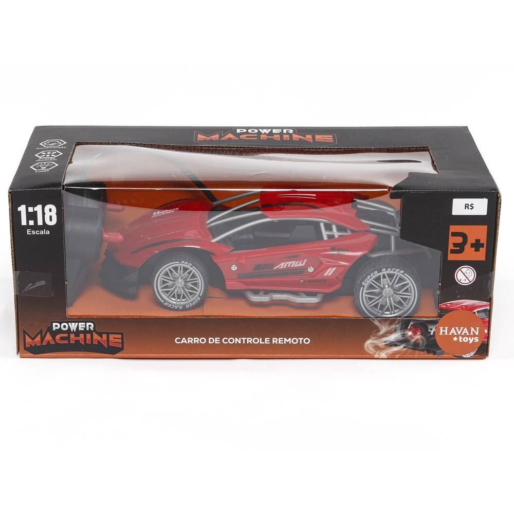 Carrinho De Controle Remoto Power Machine Vermelho Havan Toys - HBR0689