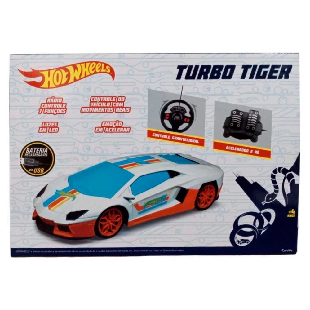 Carrinho De Controle Remoto Turbo Tiger Hot Wheels Candide - 4546