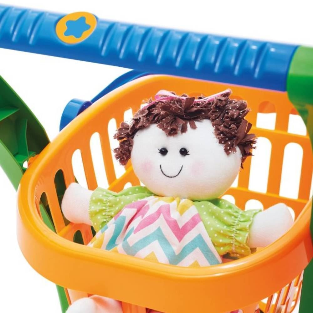 Carrinho De Supermercado Imaginativo Super Mercadinho 2 Em 1 Ta Te Ti - 0210