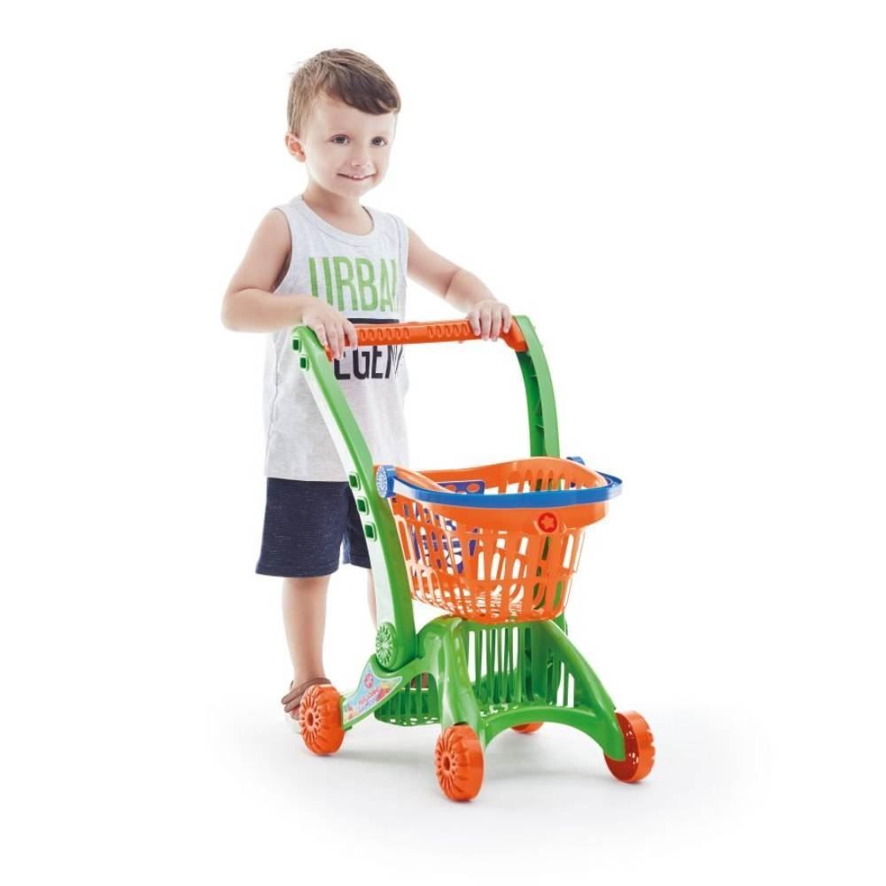 Carrinho De Supermercado Imaginativo Super Mercadinho 2 Em 1 Ta Te Ti - 0210