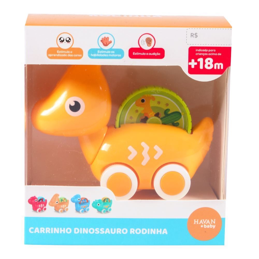 Carrinho Dinossauro Com Rodinha Havan Baby - HBR0819