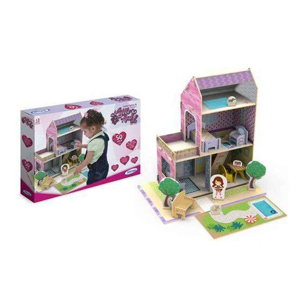 Casinha De Madeira 50 Peças Xalingo - Rosa