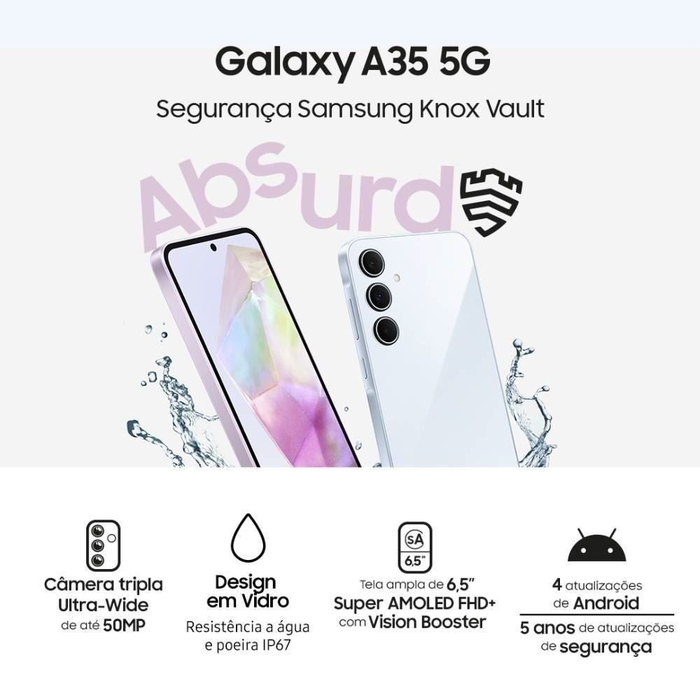 Celular Smartphone Galaxy A35 5G Octacore 6Gb Ram 128Gb - Azul Escuro