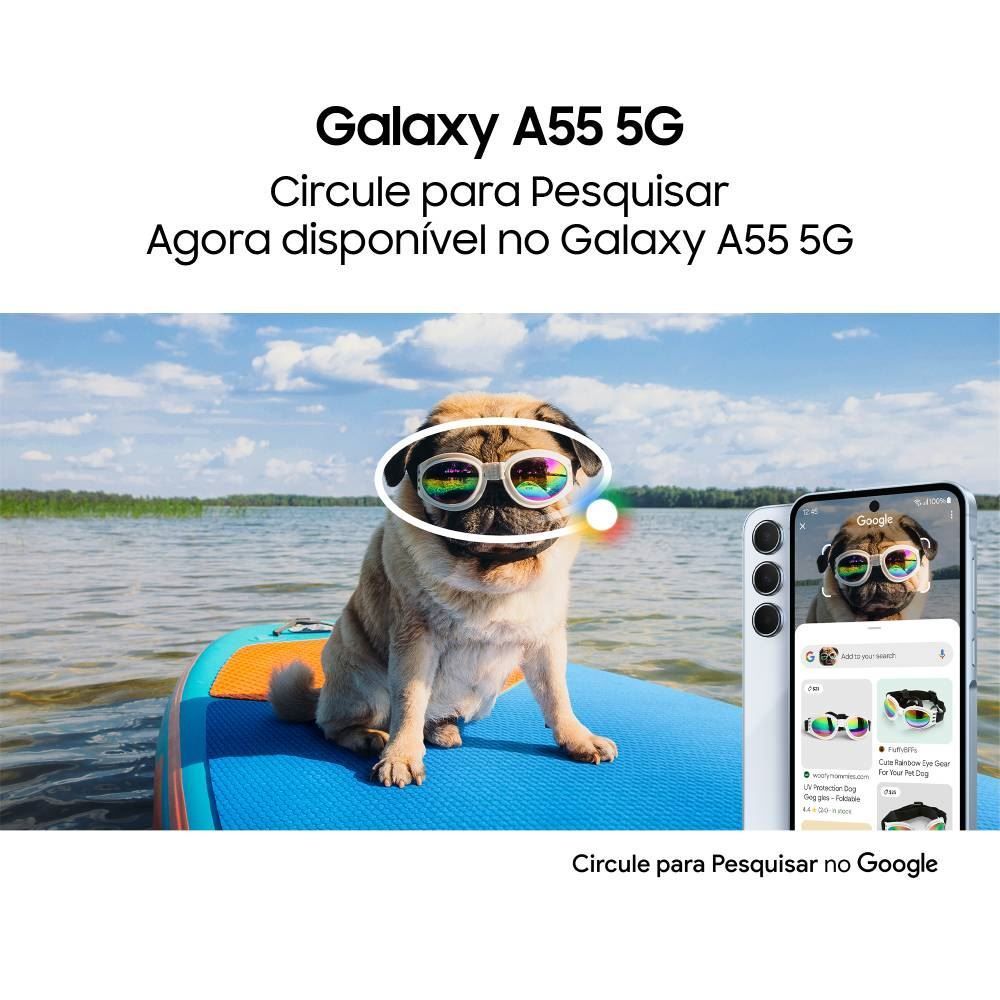 Celular Smartphone Galaxy A55 5G Octacore 8Gb Ram 256Gb - Azul Claro