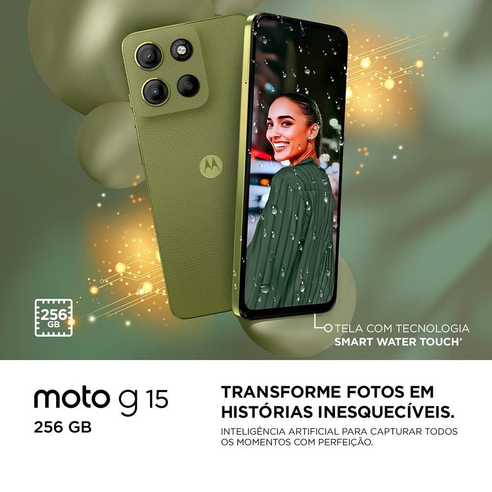 Celular Smartphone Motorola Moto G15 5G Octacore 8Gb Ram 256Gb - Verde