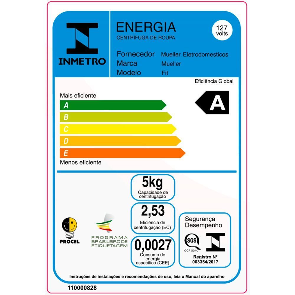 Centrifuga de Roupas Fit Mueller 15kg Branca