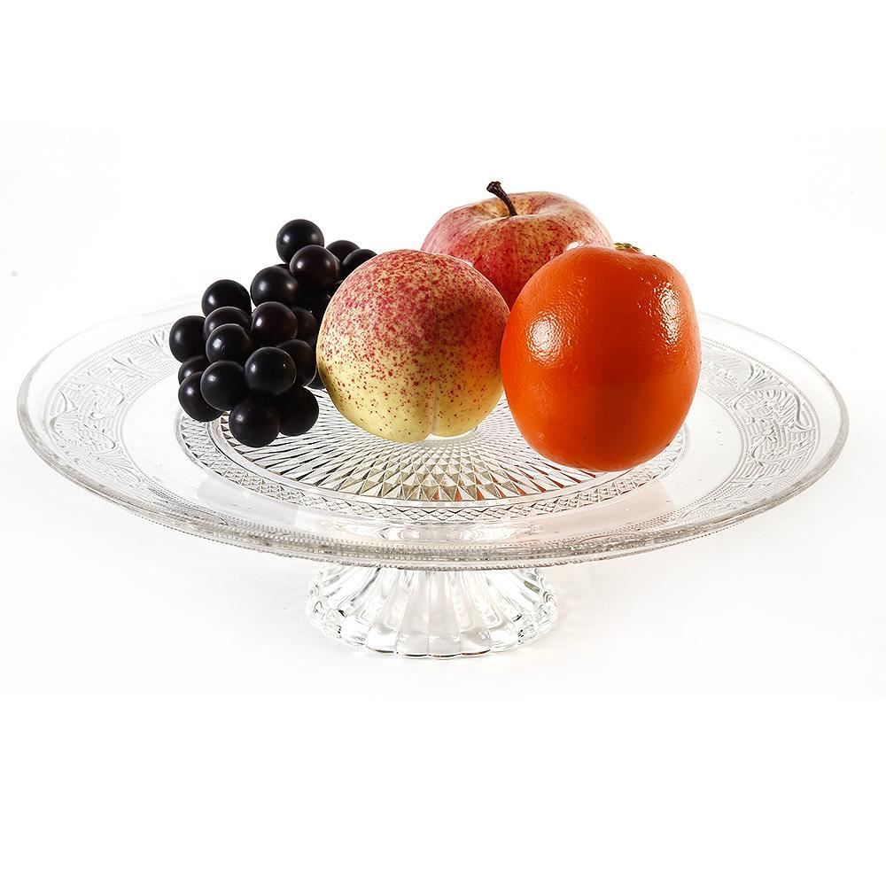 Centro De Mesa Com Pé Karin Hauskraft 32,5Cm - Vidro Transparente