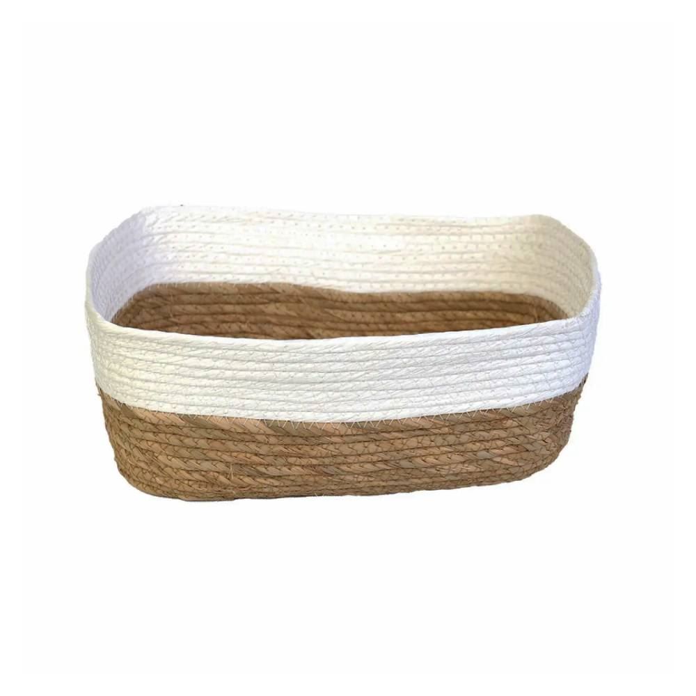 Cesta De Fibra Natural Paramount 30Cm - Branco