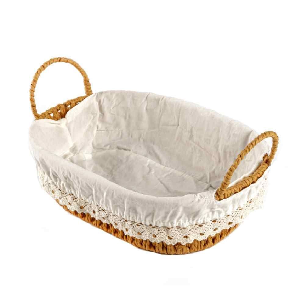 Cesta De Pão Oval Com Alça Havan Casa 30Cm -  Natural