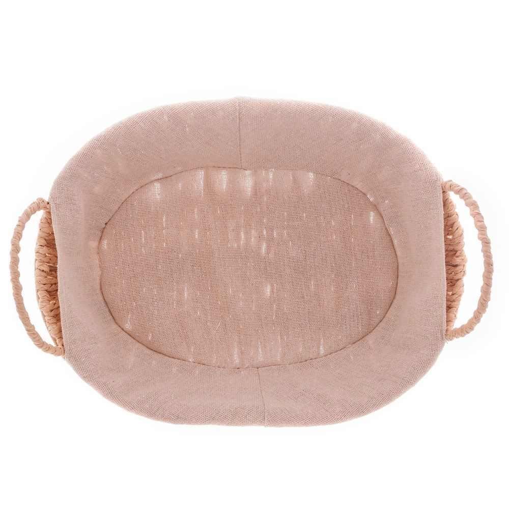 Cesta De Pão Oval Com Alças Tecido Natural Wolff - 27cm