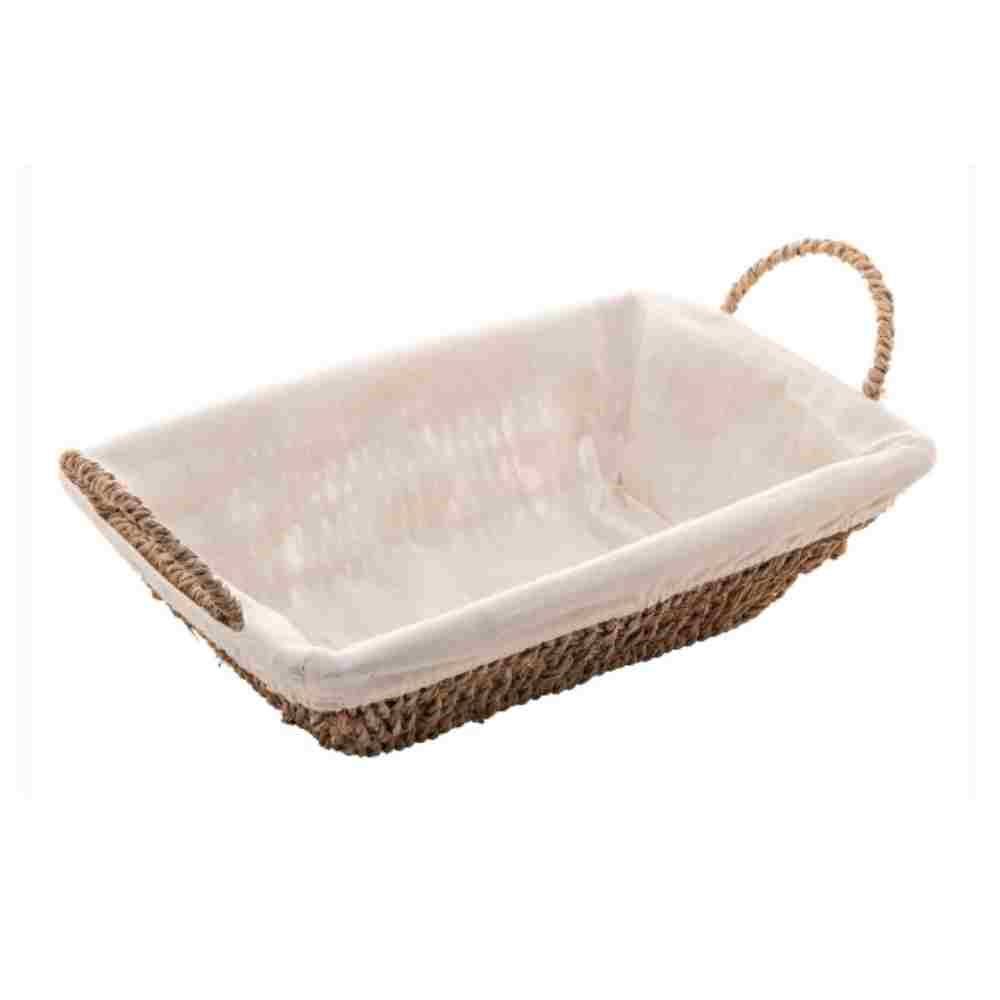 Cesta De Pão Retangular Tecido Natural Wolff 35 Cm - Natural