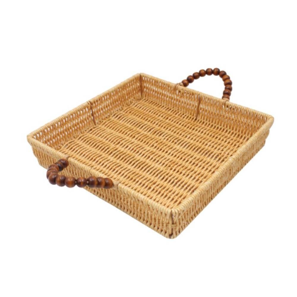 Cesta Quadrada Trama Com Alça Havan Casa - 28cm