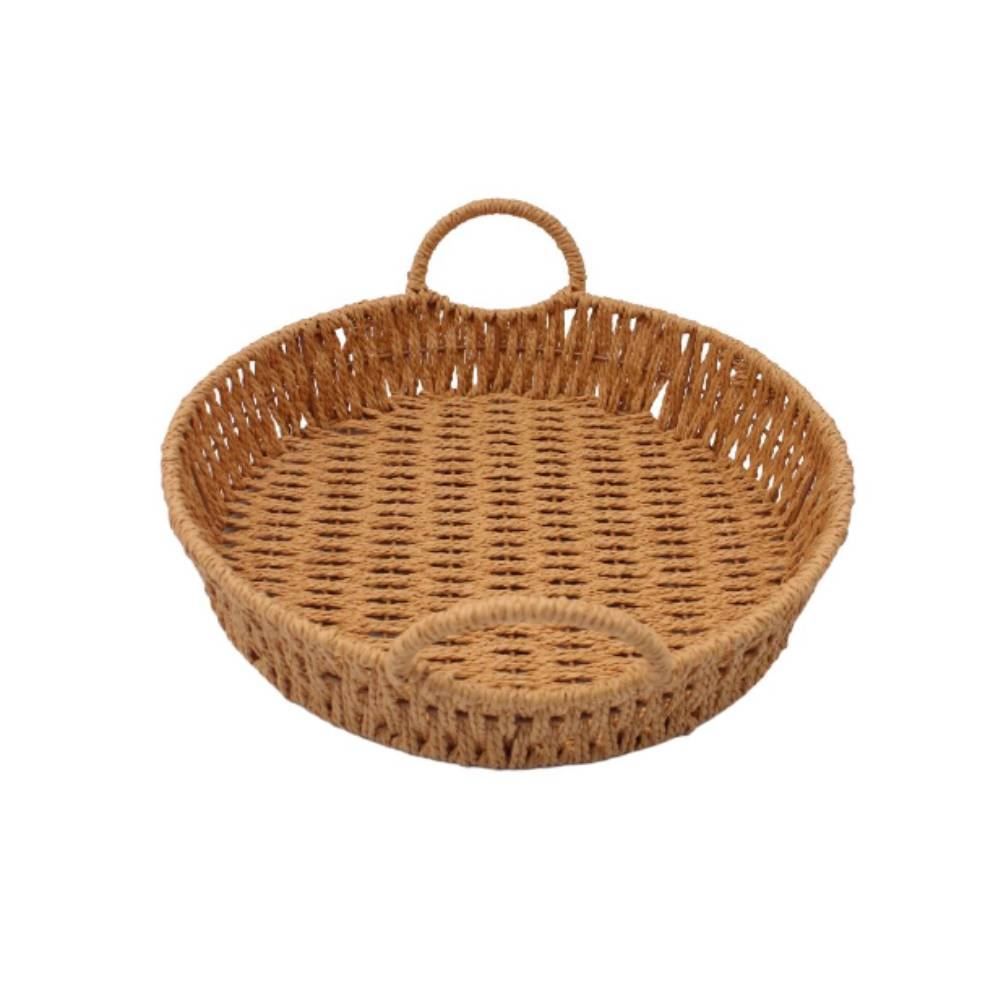 Cesta Redonda Com Alça Havan Casa 25Cm - Natural