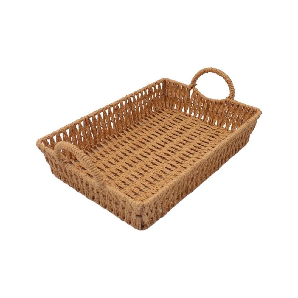 Cesta Retangular Com Alça Havan Casa 27Cm - Natural