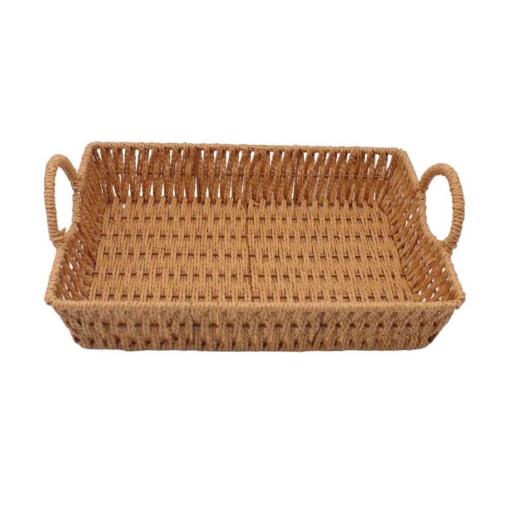 Cesta Retangular Com Alça Havan Casa 27Cm - Natural