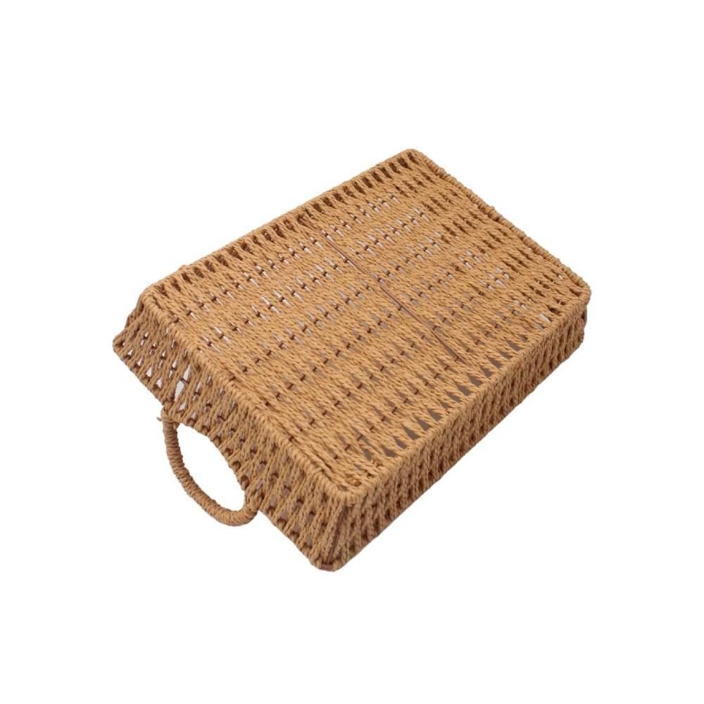 Cesta Retangular Com Alça Havan Casa 27Cm - Natural