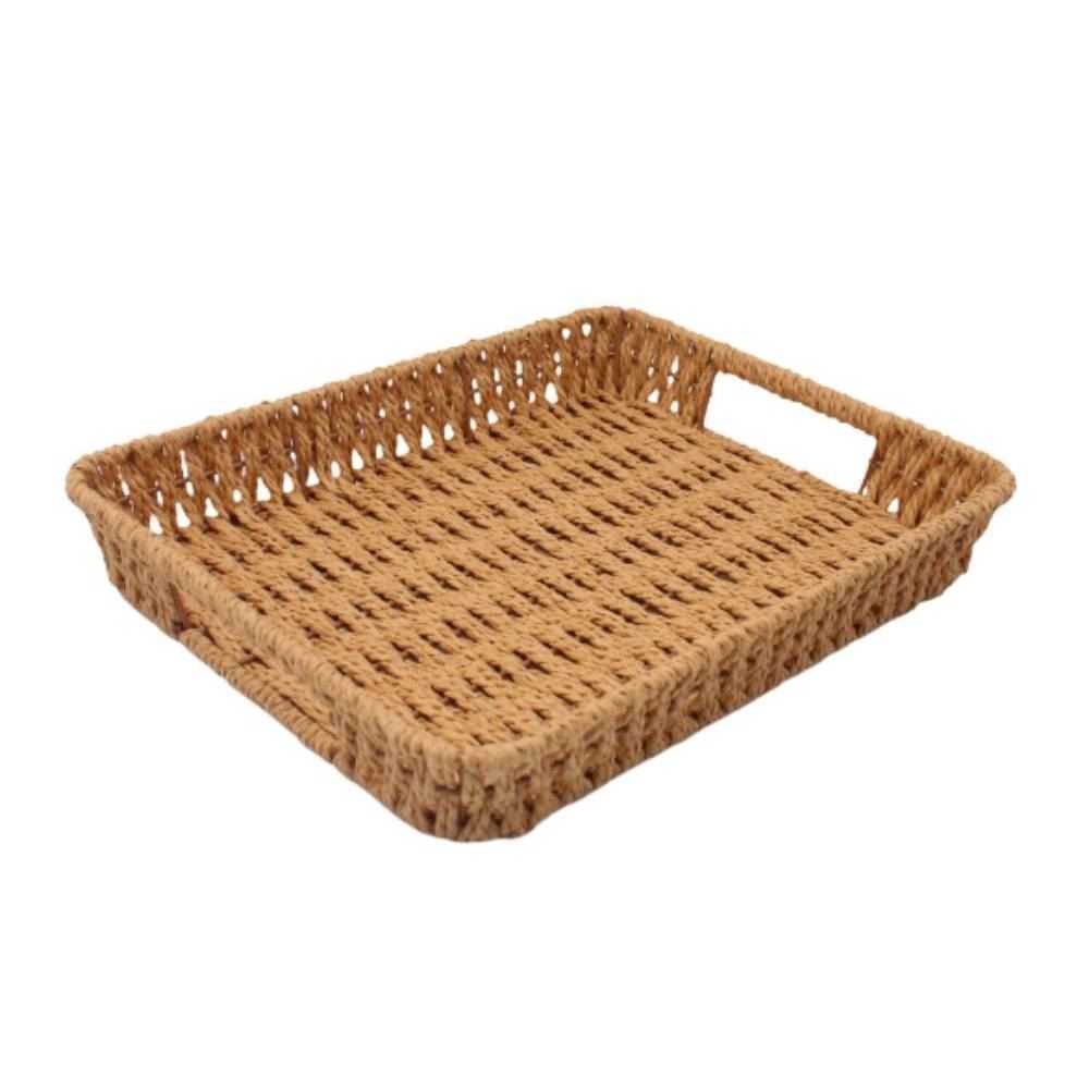 Cesta Retangular Com Alça Havan Casa 29Cm - Natural