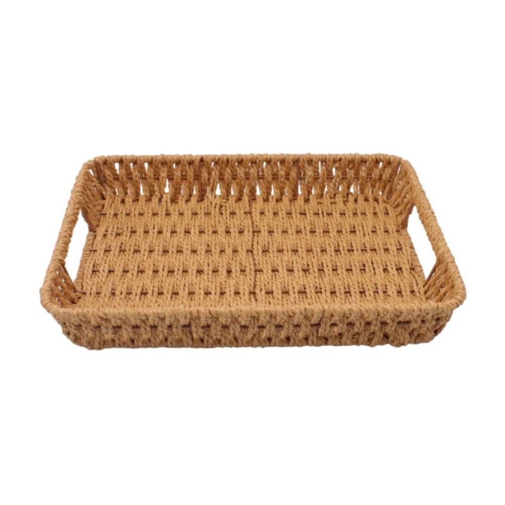 Cesta Retangular Com Alça Havan Casa 33Cm - Natural