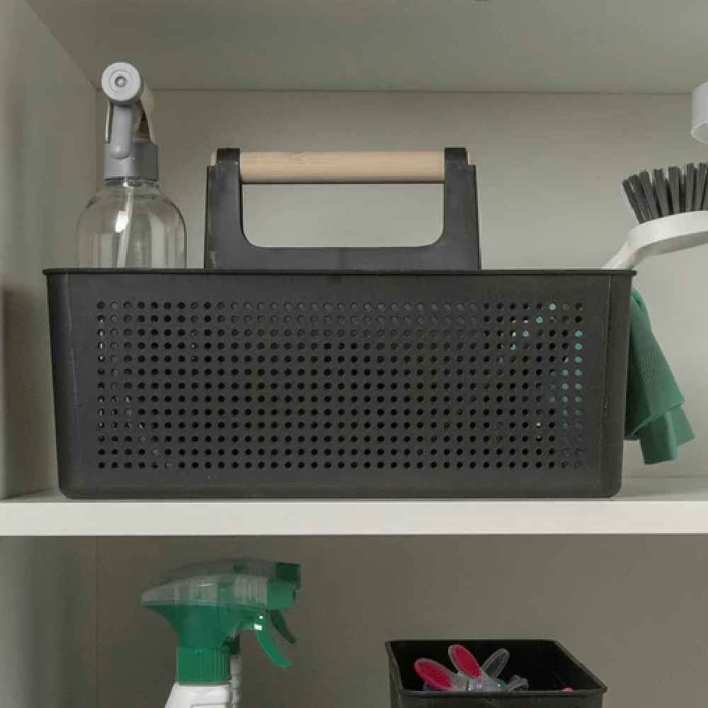 Cesto Organizador Com Alça Flow Ou 800Ml - Preto