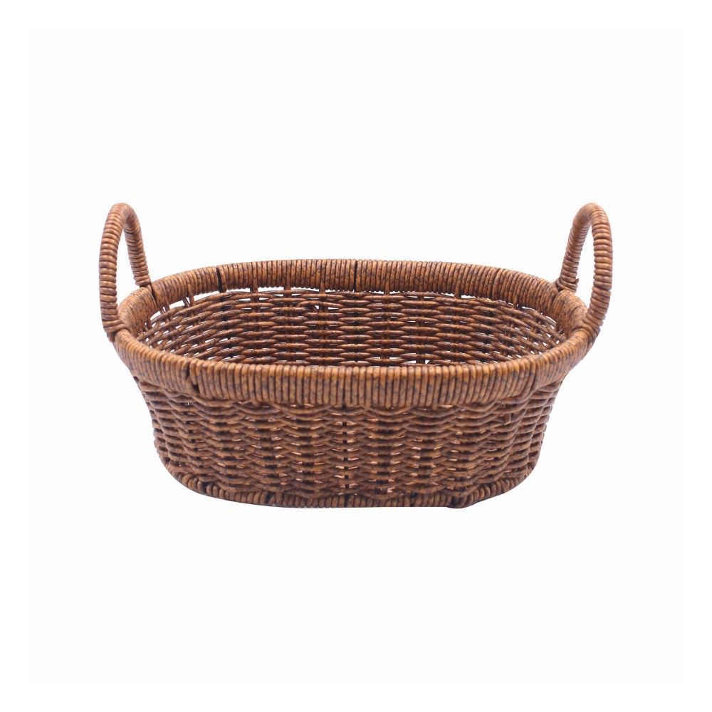 Cesto Oval Com Alça Havan Casa 25 Cm - Natural