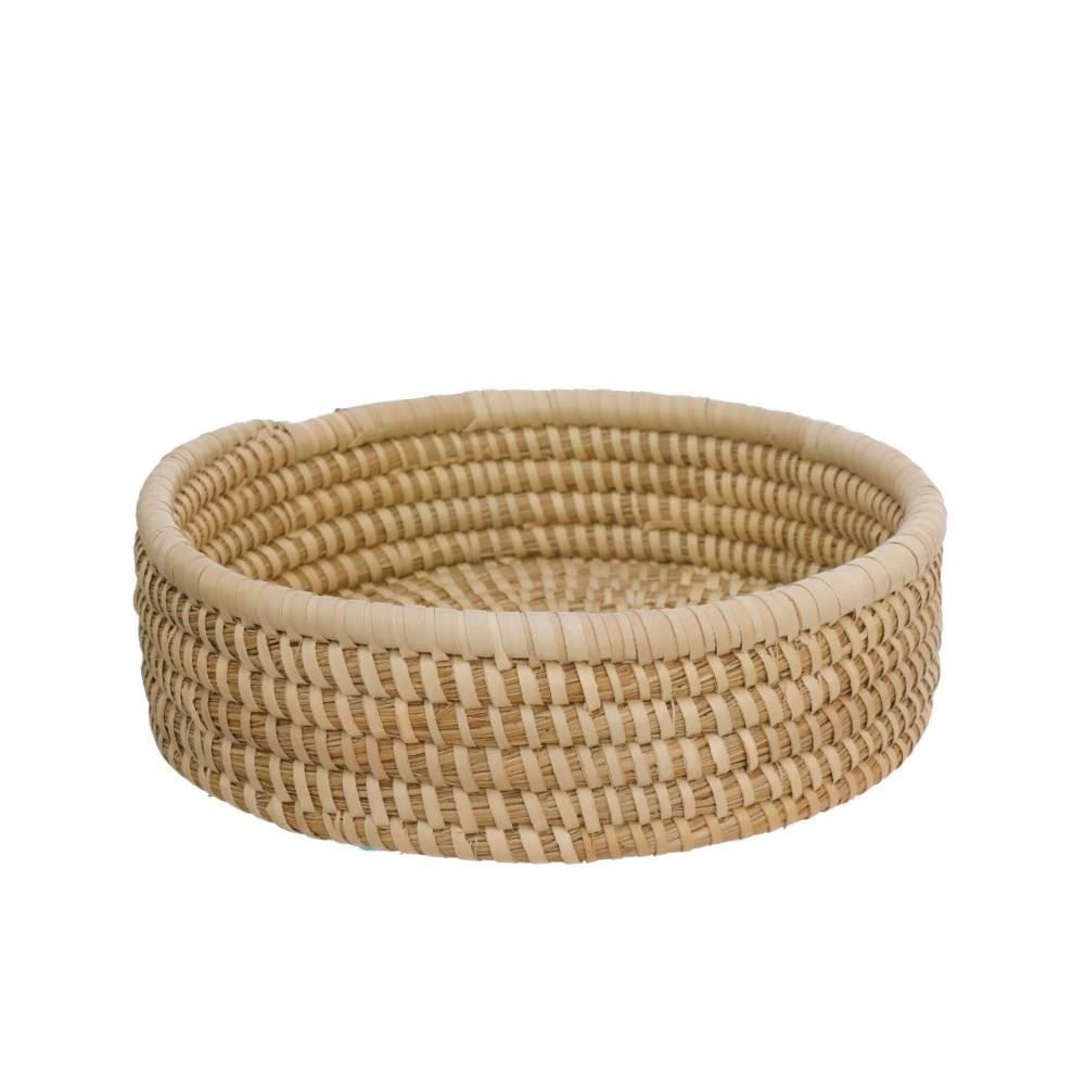 Cesto Redondo Palmar Médio Hauskraft 24 Cm - Natural