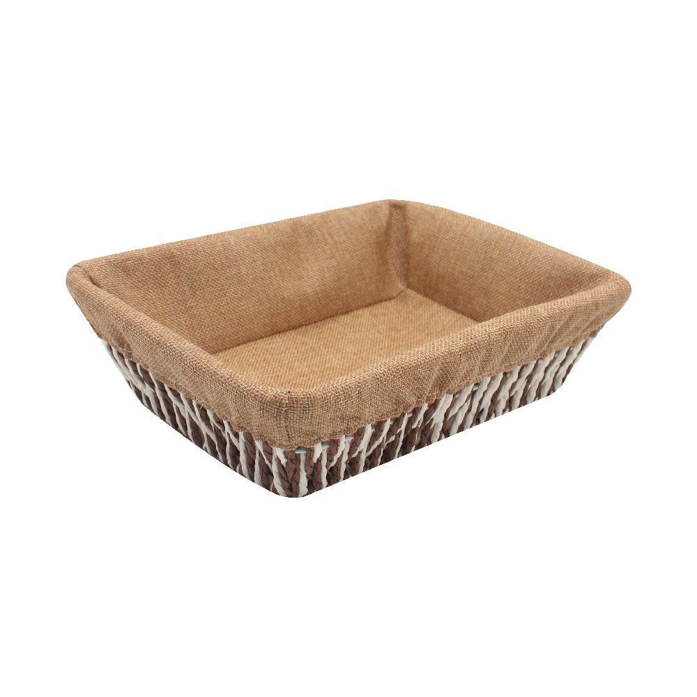 Cesto Retangular Com Forro Havan Casa 28 Cm - Natural