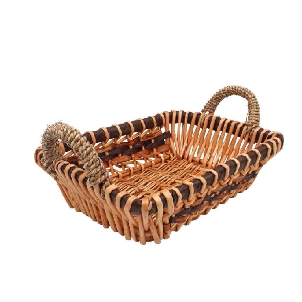 Cesto Retangular Vime Com Alça Havan Casa 29Cm - Natural