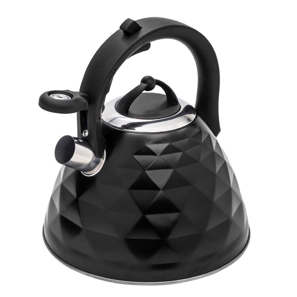 Chaleira Com Apito Diamond Aço Inox Havan Casa 3 Litros - Preto