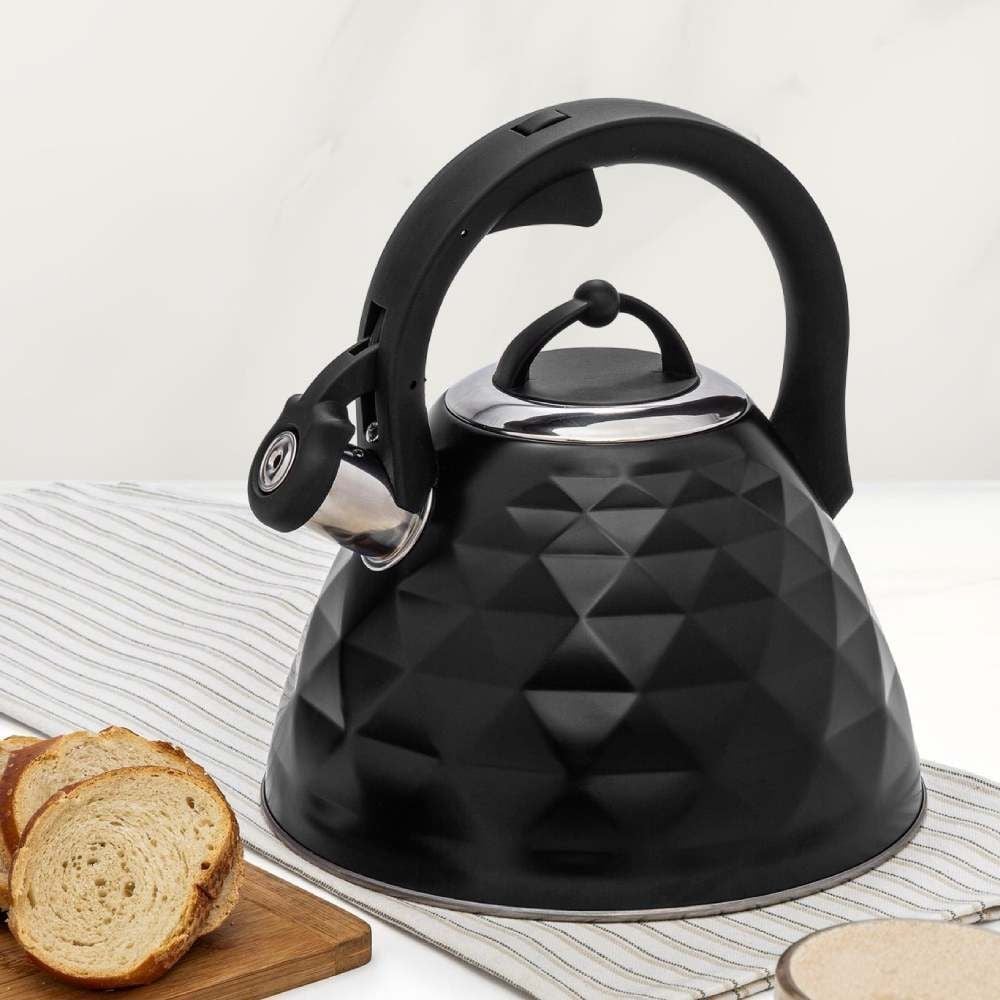 Chaleira Com Apito Diamond Aço Inox Havan Casa 3 Litros - Preto