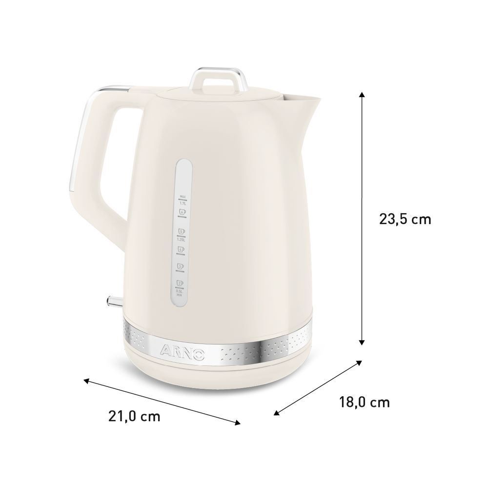 Chaleira Elétrica Arno Soleil 1,7 Litros Marfim