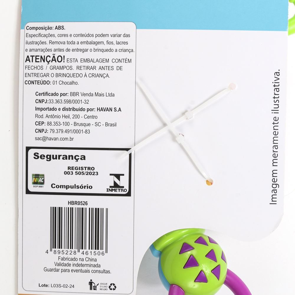 Chocalho Infantil Havan Toys - HBR0526
