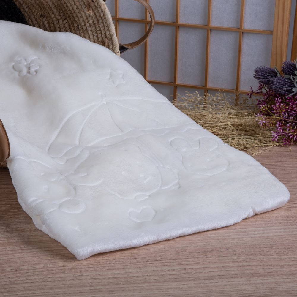 Cobertor De Bebê 100% Poliéster Alto Relevo Yoyo - Zoo Off White