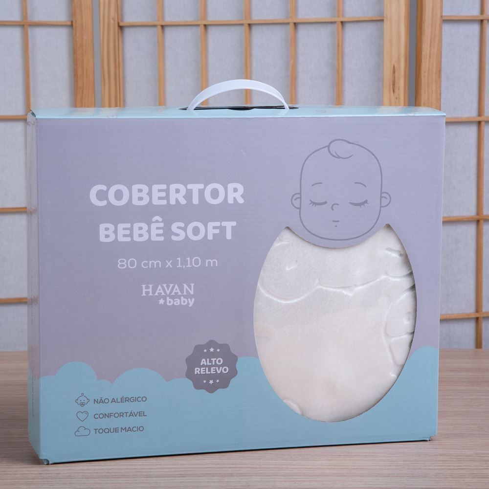 Cobertor De Bebê 100% Poliéster Alto Relevo Yoyo - Zoo Off White