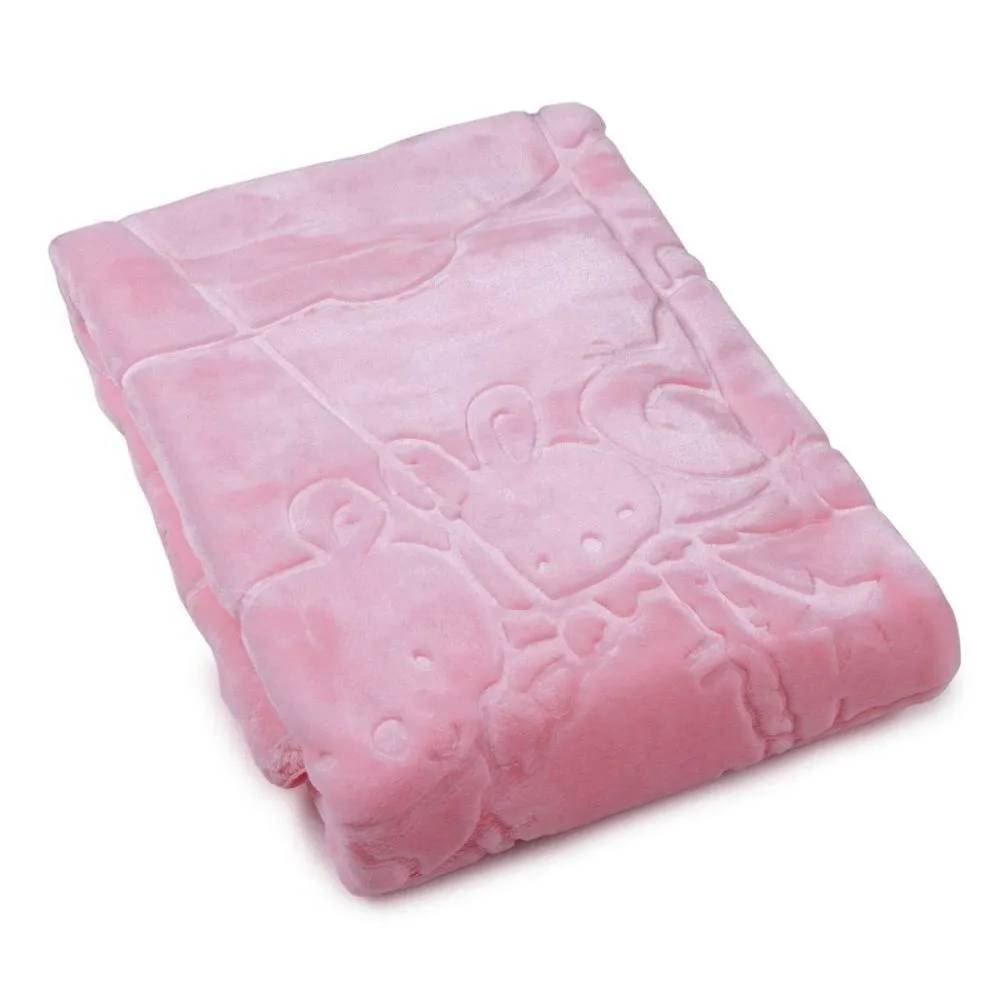 Cobertor De Bebê 100% Poliéster Alto Relevo Yoyo - Rosa
