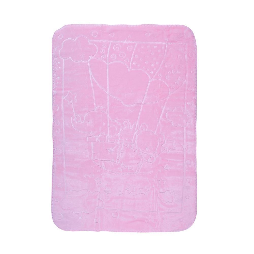 Cobertor De Bebê 100% Poliéster Alto Relevo Yoyo - Rosa