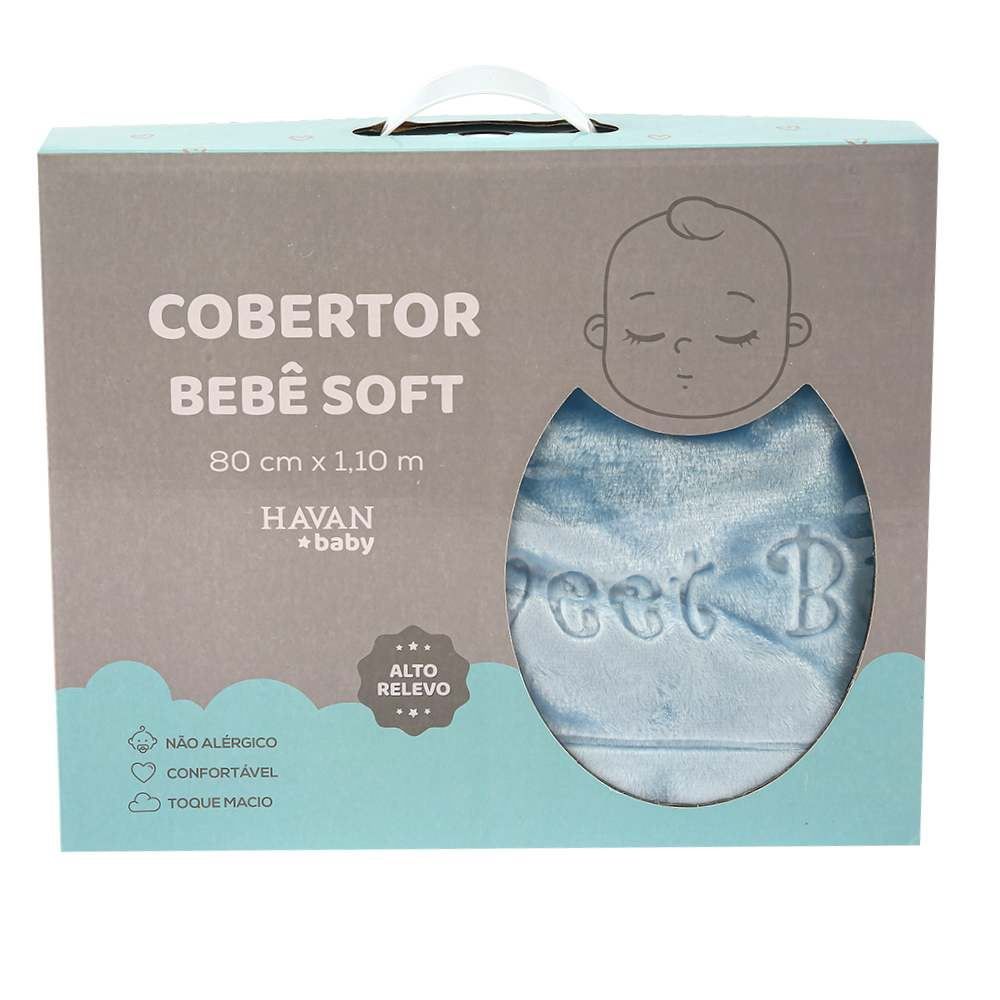 Cobertor De Bebê 100% Poliéster Alto Relevo Yoyo - Azul