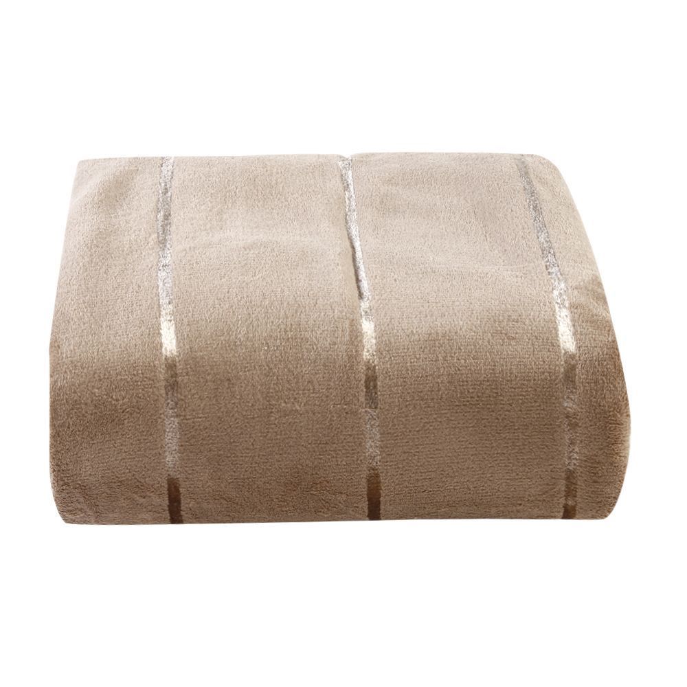Cobertor Casal 100% Poliéster Elegance Stripe Havan Casa - Bege