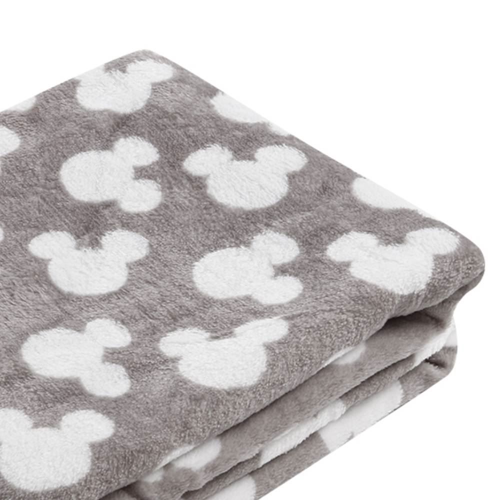 Cobertor Infantil Bebê 100% Poliéster Disney - Cinza Medio